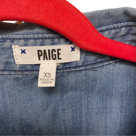 PAIGE Jackson Romper in Flyer from Revolve - Long sleeve denim shorts size XS - Picture 3 of 7